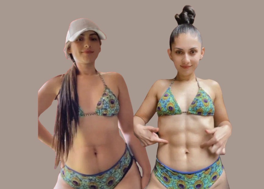 Mónica Guarín · su propia transformación, antes y después